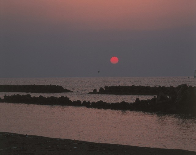 越前海岸 夕日